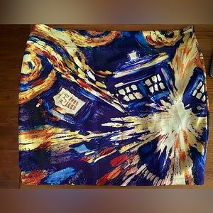 Doctor Who Van Gogh exploding tardis skirt